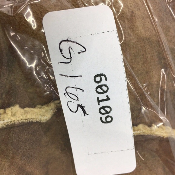 Karen Jane Chestnut Brown Sherpa Lined Button Up Bomber Jacket Womens Size S - Picture 5 of 5